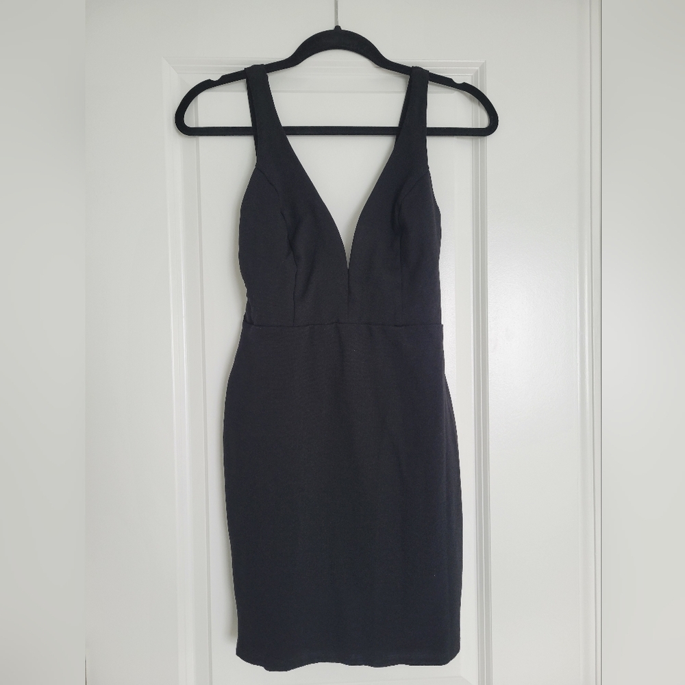 Lulu's Chic Black Backless Dress